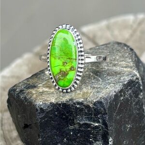 NEW! Green Copper Turquoise Ring
